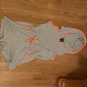 Casual cool Grey and hot pink romper